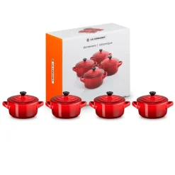 Set de 4 mini cocottes cerámicas Le Creuset