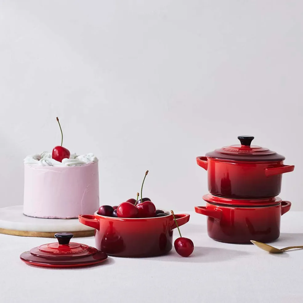 Set de 4 mini cocottes cerámicas Le Creuset