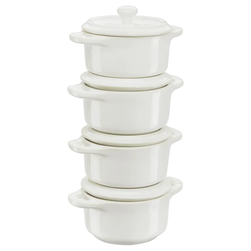 Set de 4 mini cocottes cerámicas Staub