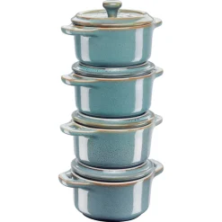 Set de 4 mini cocottes cerámicas Staub