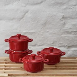 Set de 4 mini cocottes cerámicas Staub