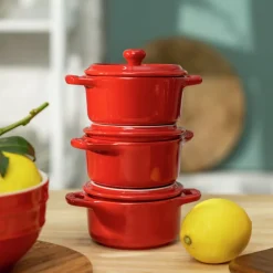 Set de 4 mini cocottes cerámicas Staub