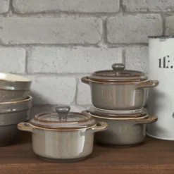 Set de 4 mini cocottes cerámicas Staub