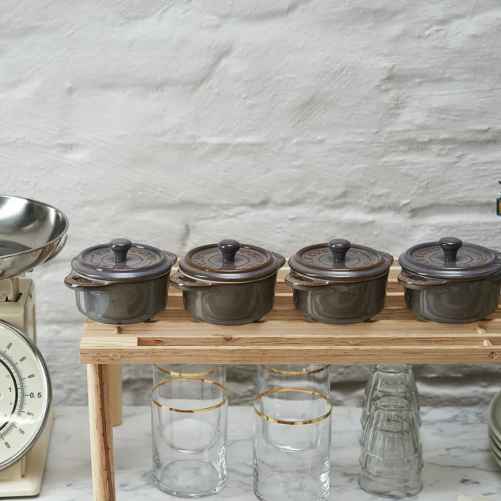 Set de 4 mini cocottes cerámicas Staub