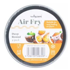 Set de 4 moldes altos individuales para freidora de aire y horno Wham® Cook