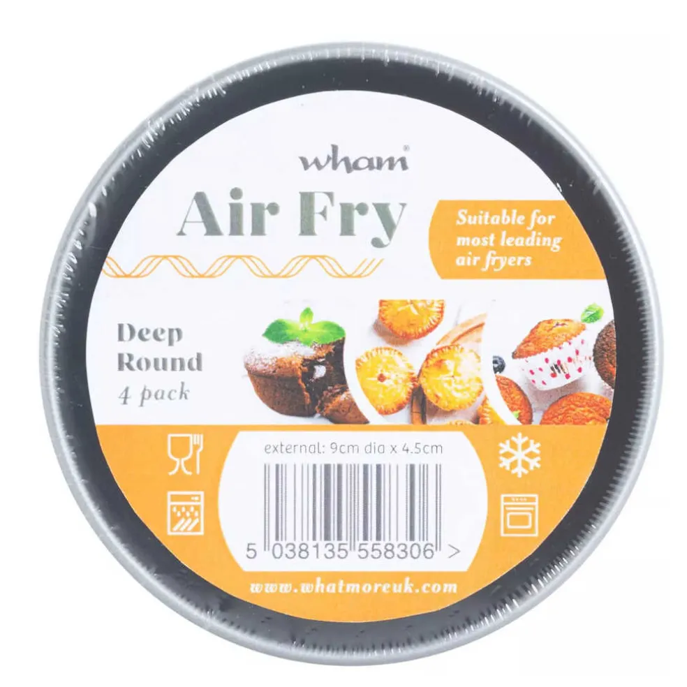Set de 4 moldes altos individuales para freidora de aire y horno Wham® Cook