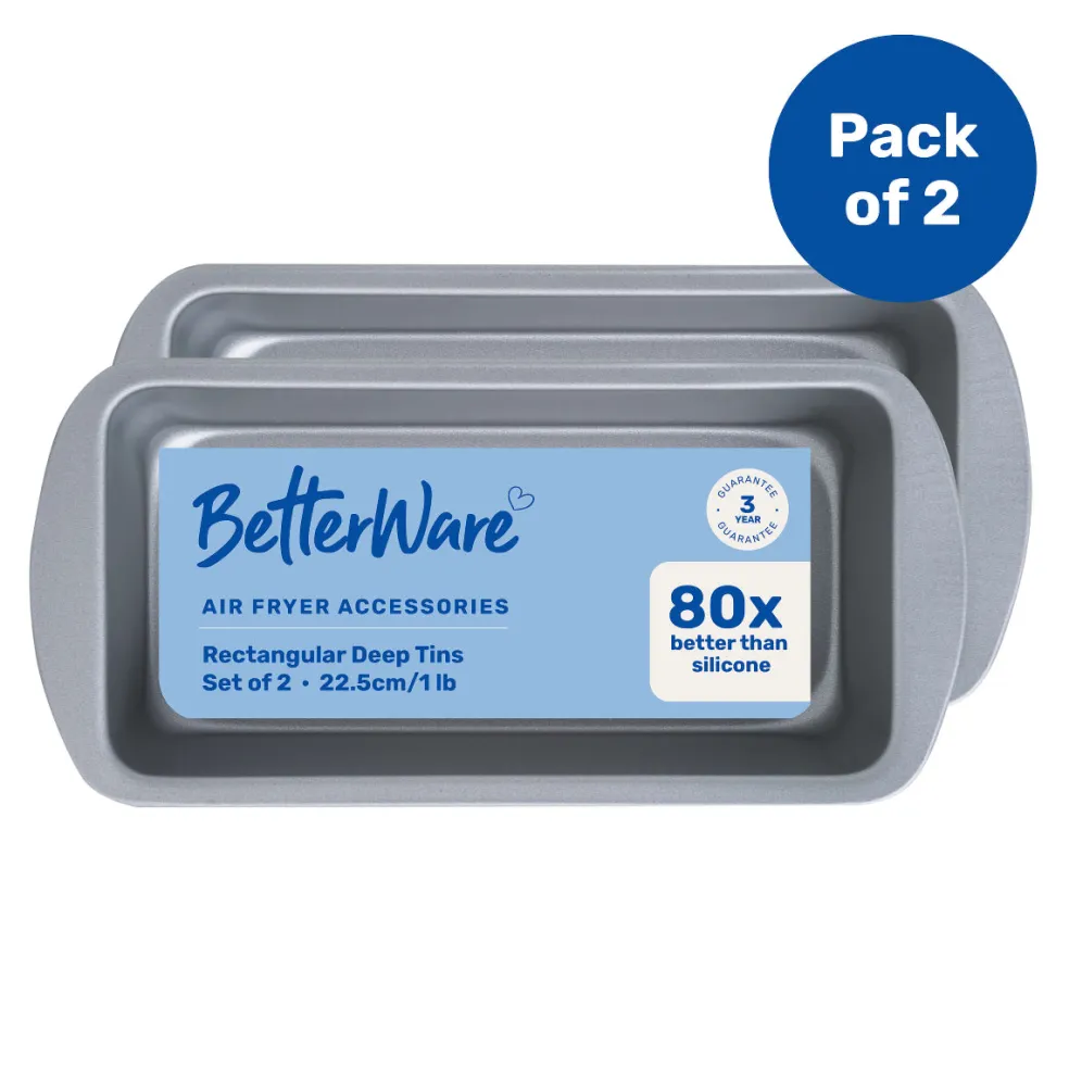 Set de 2 moldes rectangulares para freidora de aire y horno Wham® Cook