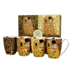 Set de 4 mugs de porcelana Beso Klimt Duo
