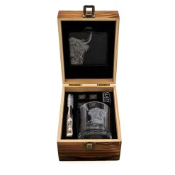 Set de 5 piezas para whisky y licores con caja de madera Selbrae