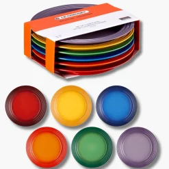 Set de 6 platos cerámicos 22cm Arcoiris Le Creuset