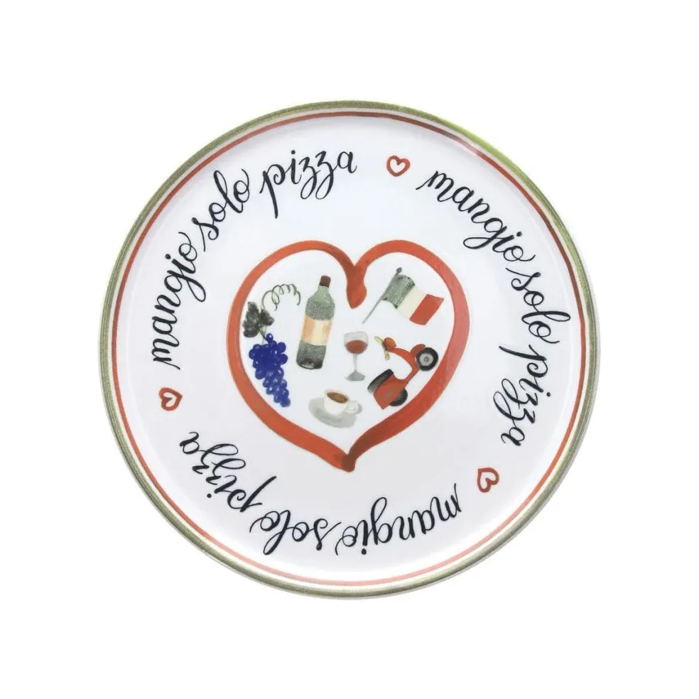 Set de 4 platos de porcelana para pizza Cinzia Andrea Fontebasso Tognana
