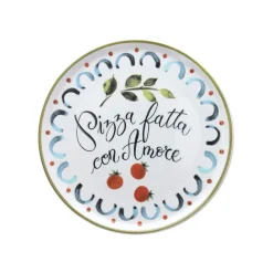 Set de 4 platos de porcelana para pizza Cinzia Andrea Fontebasso Tognana