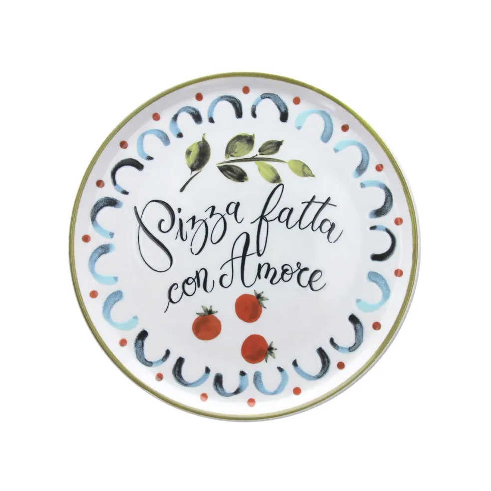 Set de 4 platos de porcelana para pizza Cinzia Andrea Fontebasso Tognana