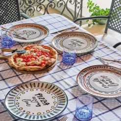 Set de 4 platos de porcelana para pizza Love Andrea Fontebasso Tognana