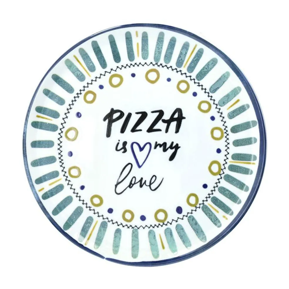 Set de 4 platos de porcelana para pizza Love Andrea Fontebasso Tognana
