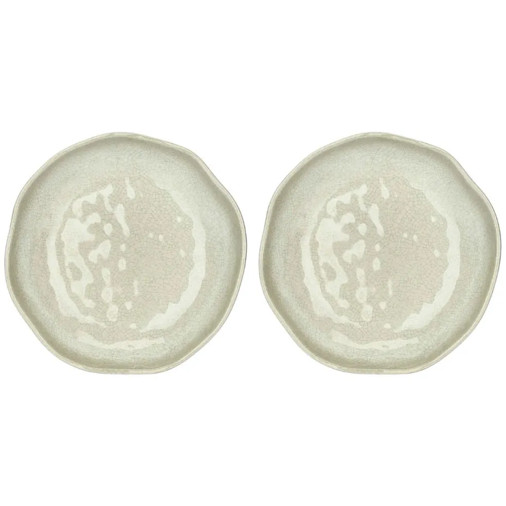Set de 2 platos hondos de melamina Atmosfera Tortora Rose & Tulipani