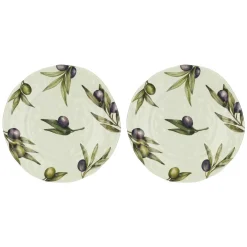 Set de 2 platos planos de melamina Olyvia Rose & Tulipani