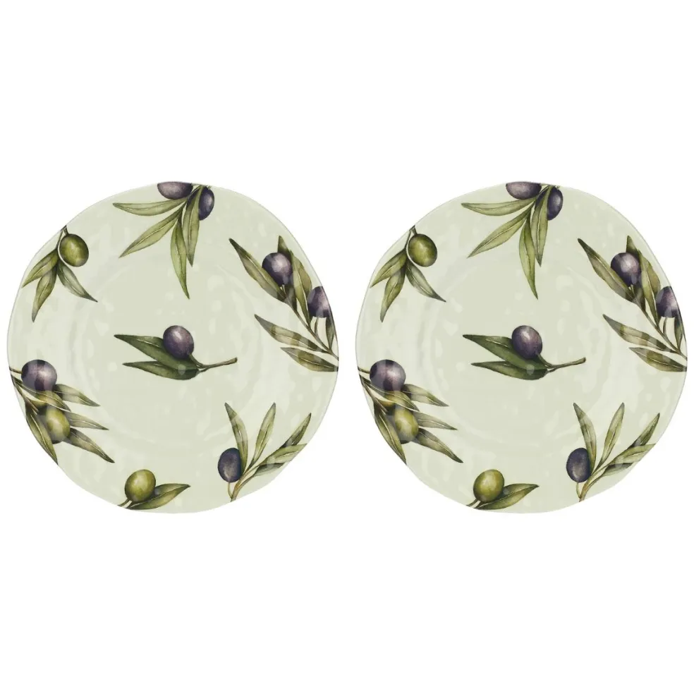 Set de 2 platos planos de melamina Olyvia Rose & Tulipani