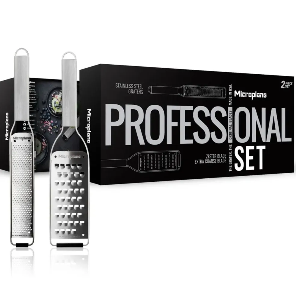 Set de 2 ralladores de inox Professional Microplane