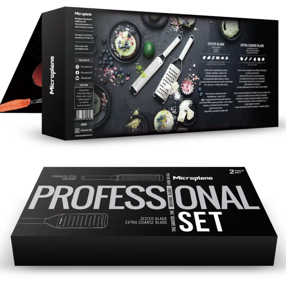 Set de 2 ralladores de inox Professional Microplane