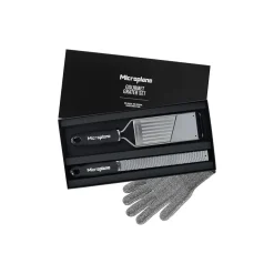 Set de 2 ralladores y guante protector Gourmet Microplane