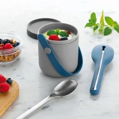Set de recipiente dual con cubertería de 3 piezas y funda de silicona Berghoff