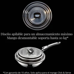 Set de 2 sartenes antiadherentes Permadur Click & Serve WMF