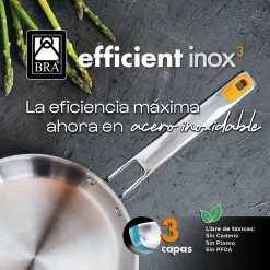 Set de 3 sartenes Efficient inox BRA