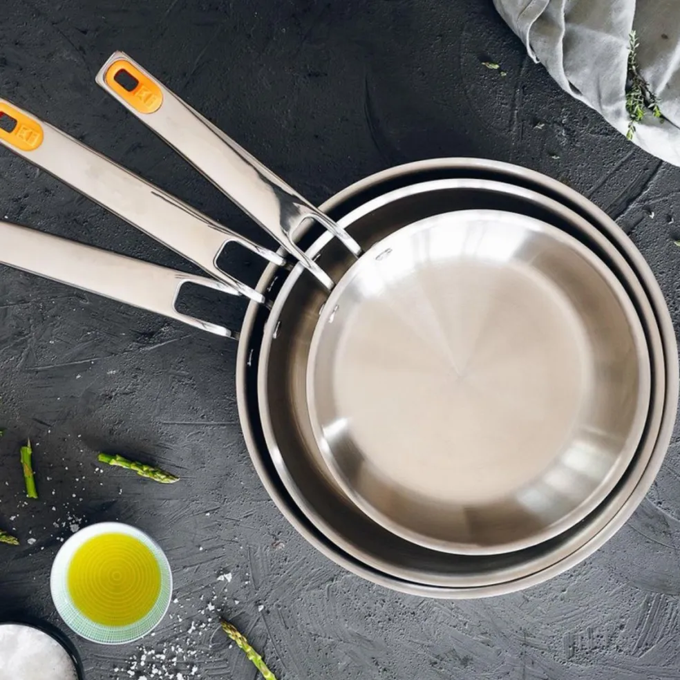 Set de 3 sartenes Efficient inox BRA