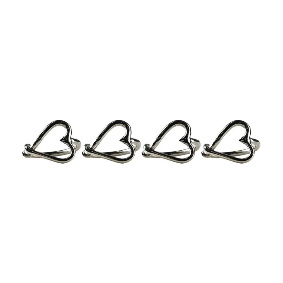 Set de 4 servilleteros de acero inoxidable Selbrae