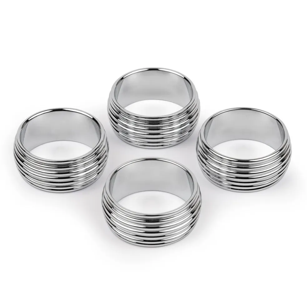 Set de 4 servilleteros de acero inox Elana Zilverstad