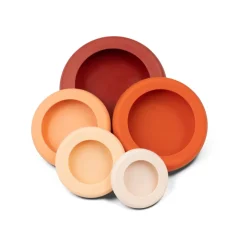 Set de 5 tapas de silicona para alimentos y recipientes Food Huggers