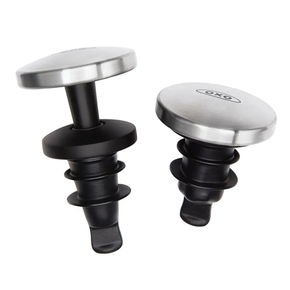 Set de 2 tapones herméticos para vino OXO