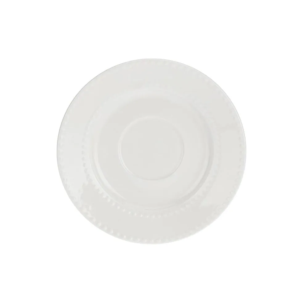 Set de taza con plato de porcelana Collina La Porcellana Bianca