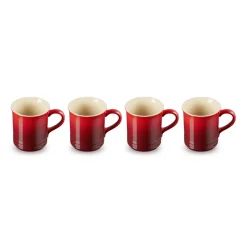 Set de 4 tazas cereza Seattle Le Creuset