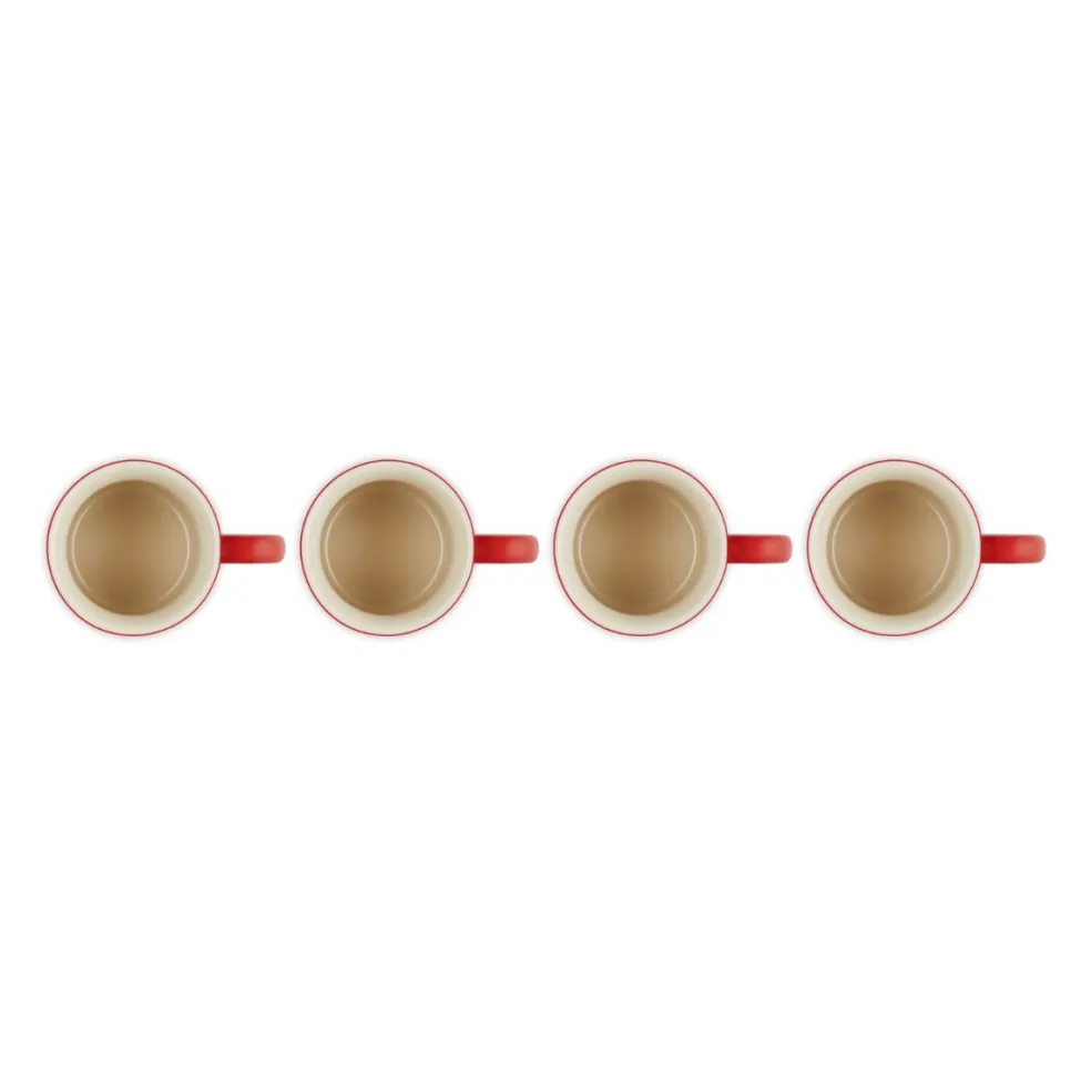 Set de 4 tazas cereza Seattle Le Creuset