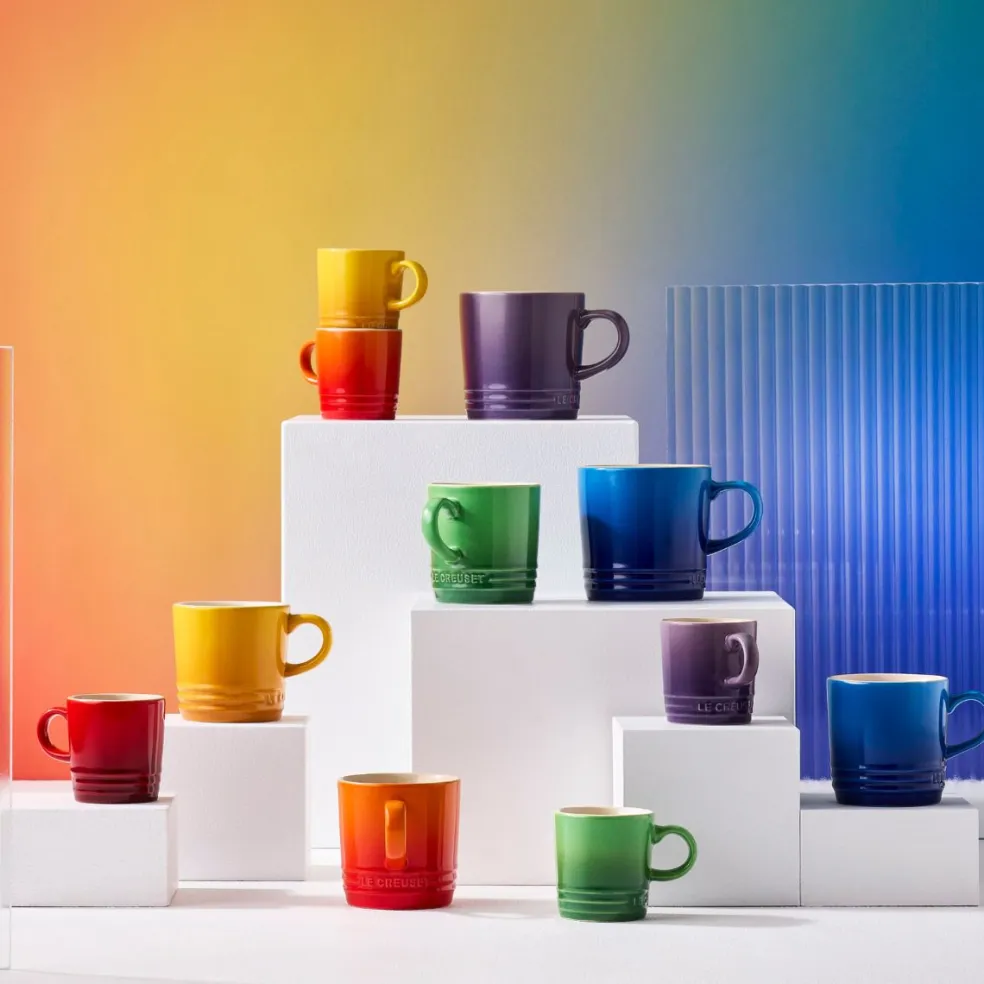 Set de 6 tazas cerámicas 100ml Arcoiris Le Creuset