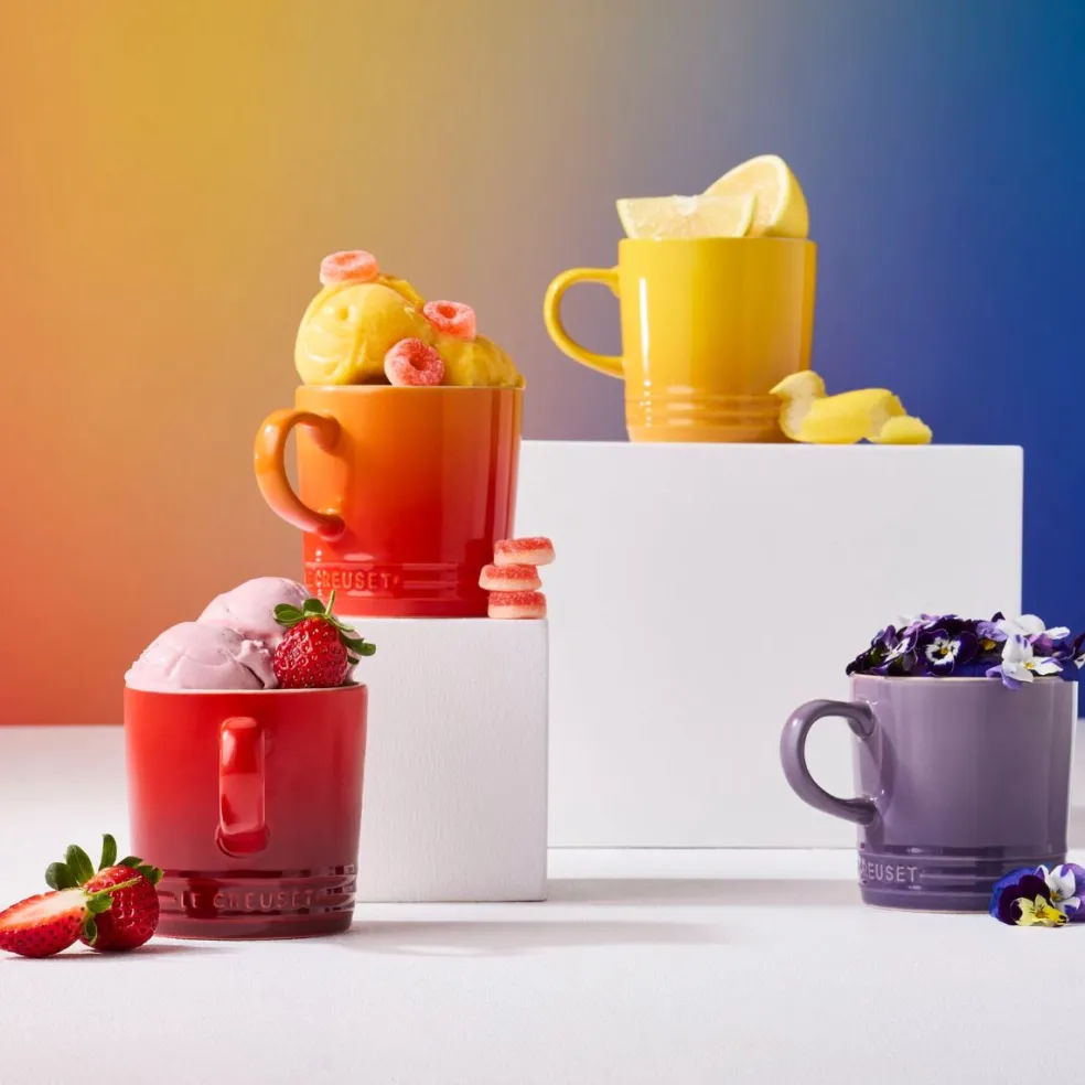 Set de 6 tazas cerámicas 100ml Arcoiris Le Creuset