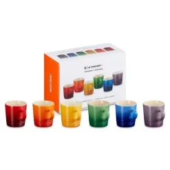 Set de 6 tazas cerámicas 200ml Arcoíris Le Creuset