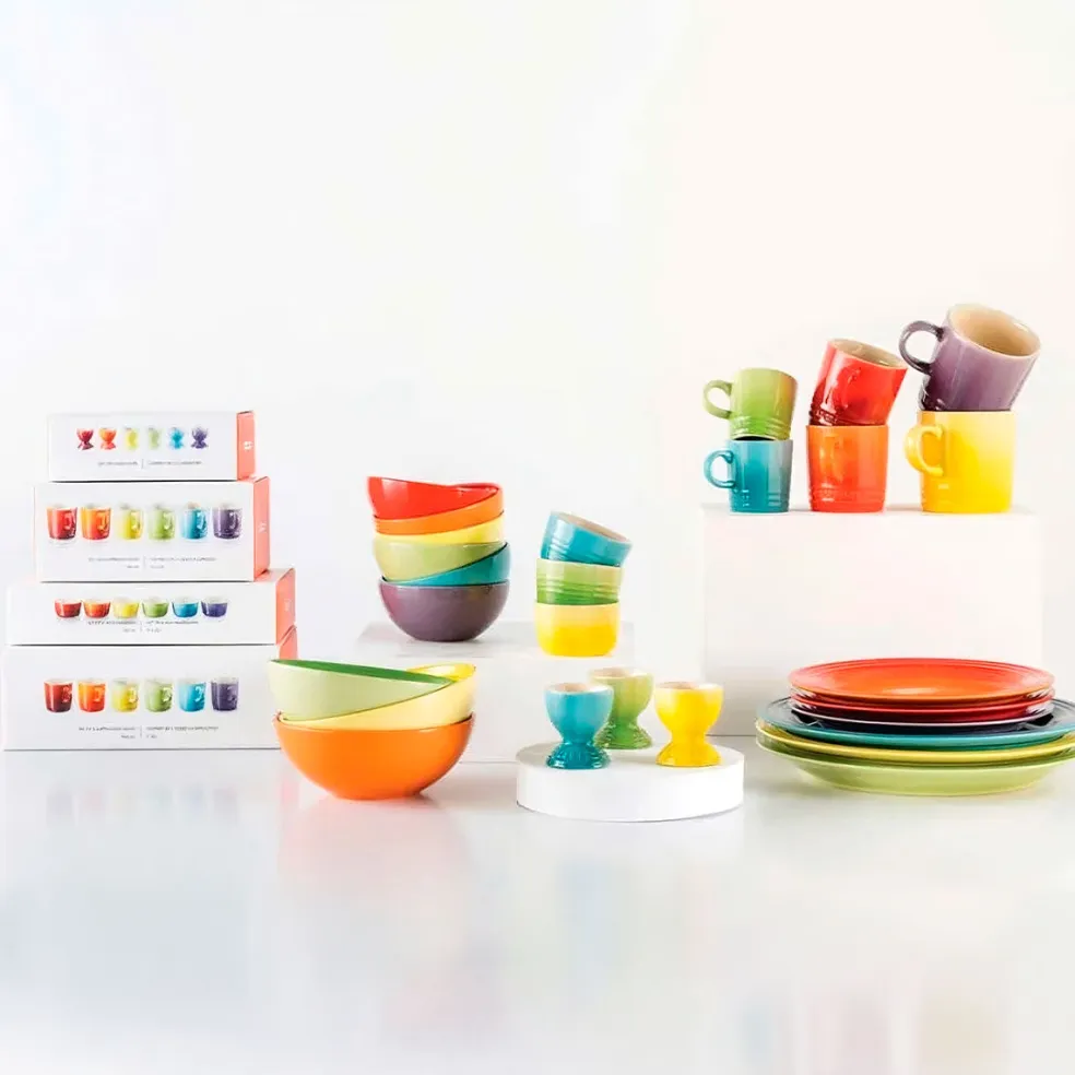 Set de 6 tazas cerámicas 200ml Arcoíris Le Creuset