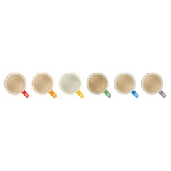 Set de 6 tazas cerámicas tipo Mug 350ml Arcoiris Le Creuset