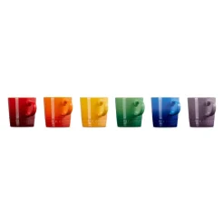 Set de 6 tazas cerámicas tipo Mug 350ml Arcoiris Le Creuset