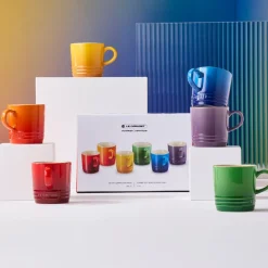 Set de 6 tazas cerámicas tipo Mug 350ml Arcoiris Le Creuset