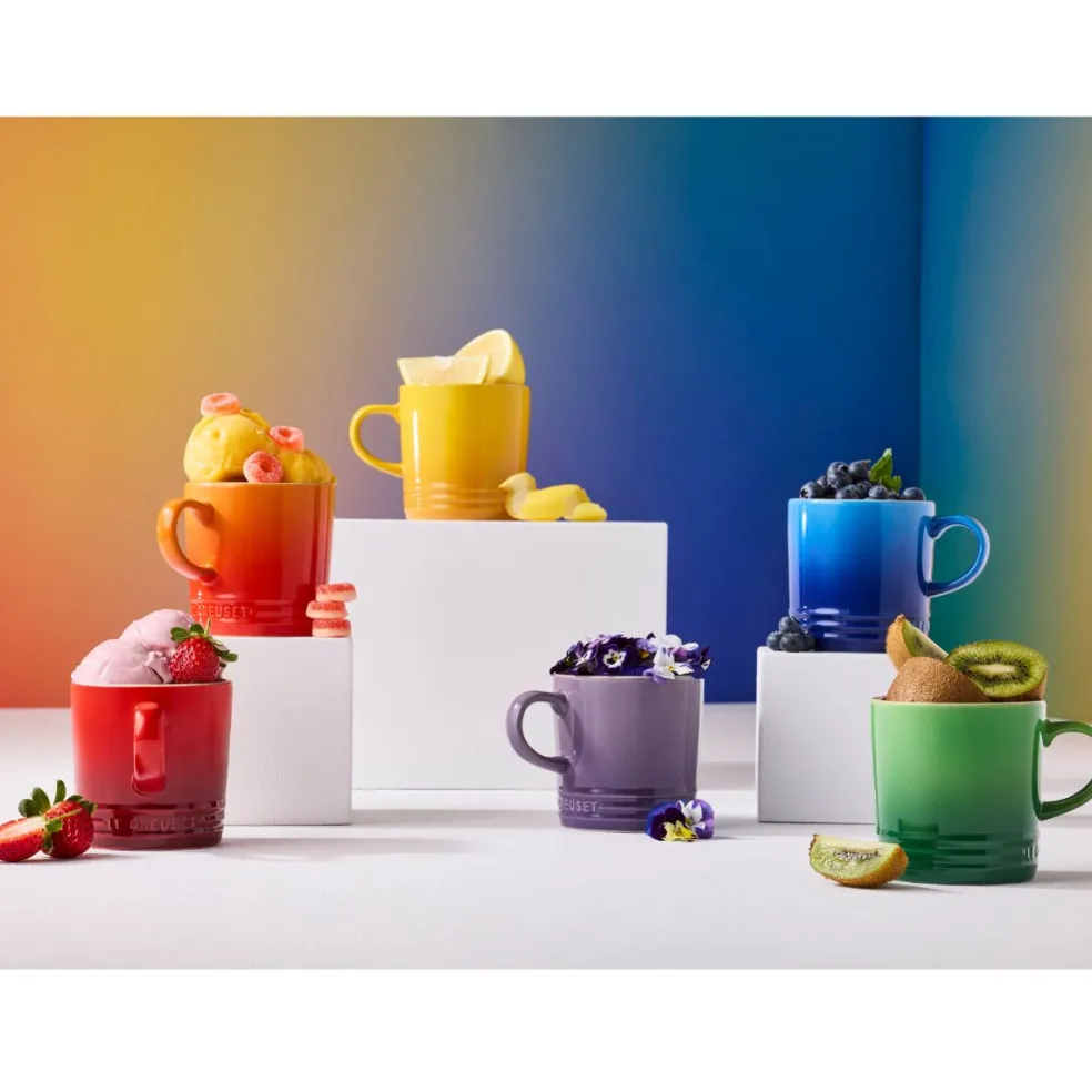 Set de 6 tazas cerámicas tipo Mug 350ml Arcoiris Le Creuset