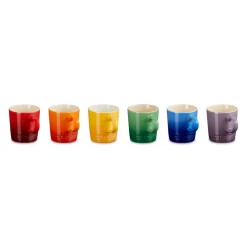 Set de 6 tazas cerámicas tipo Mug 350ml Arcoiris Le Creuset