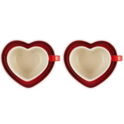 Set de 2 tazas con plato Corazón Le Creuset