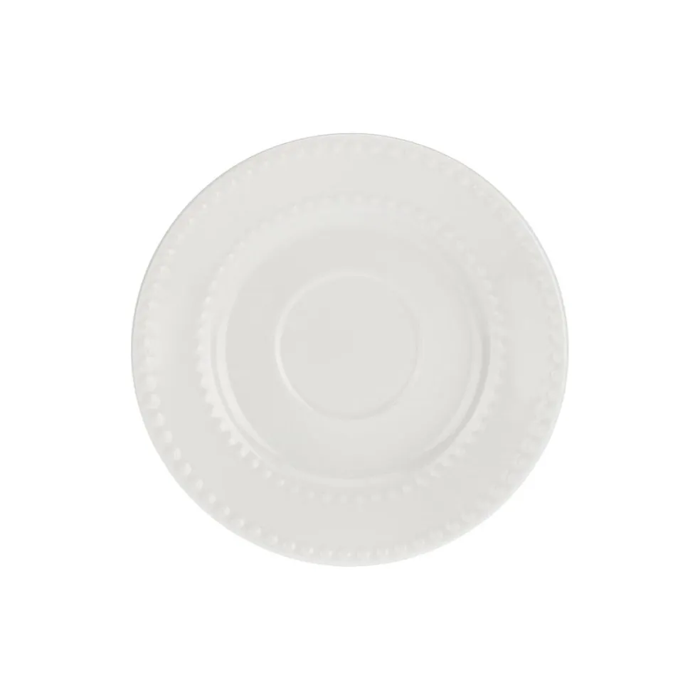 Set de 6 tazas con plato de porcelana Collina La Porcellana Bianca