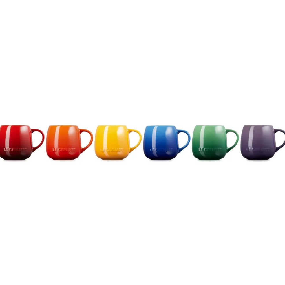 Set de 6 tazas tipo Mug Coupe 320 ml Arcoiris Le Creuset