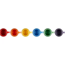 Set de 6 tazas tipo Mug Coupe 320 ml Arcoiris Le Creuset