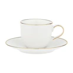 Set de taza y plato de porcelana Maesta La Porcellana Bianca